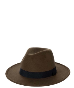 Leopard Fedora Hat HA320051 OLIVE